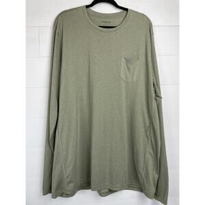 Poncho Outdoors Men's Long Sleeve Pocket T-Shirt - Sage Olive Green - XXL
